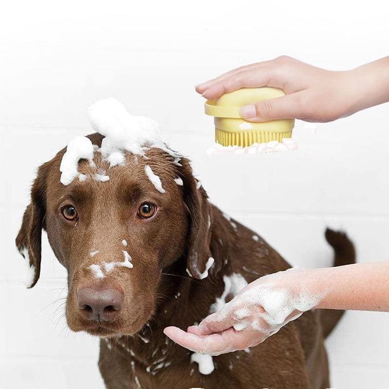 Escova de Banho Massageadora para Pets.